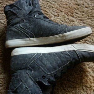 SUPRA MUSKA 001 - GREY ALUMINUM/WHITE - SIZE 14